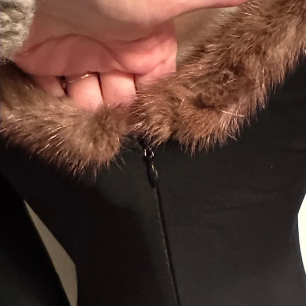 Vintage mink trimmed Dress - Picture 7 of 12